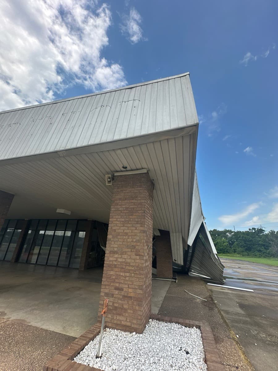 Storm damage to commercial property
